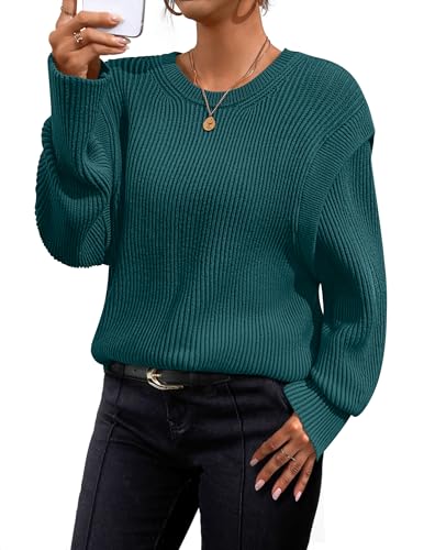 ZESICA Womens Oversized Long Sleeve Crew Neck Sweaters